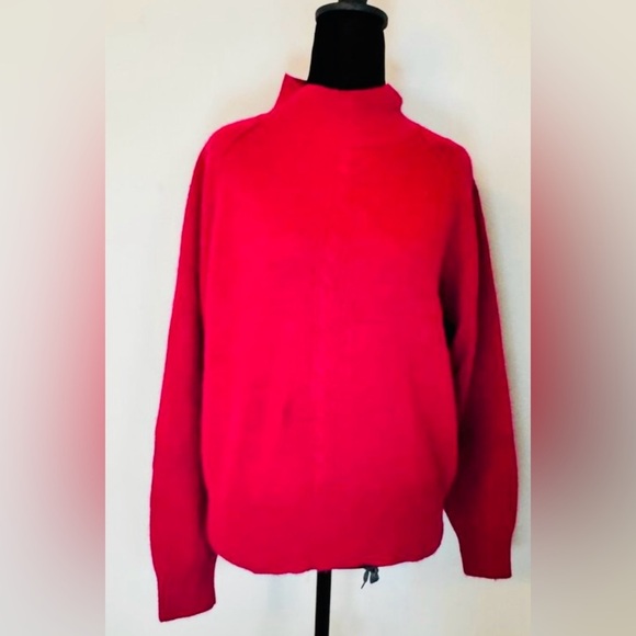 Vintage Nell Flower Angora Lambswool Blend Cable Detail Sweater Fuscia Pink - M - Picture 2 of 5